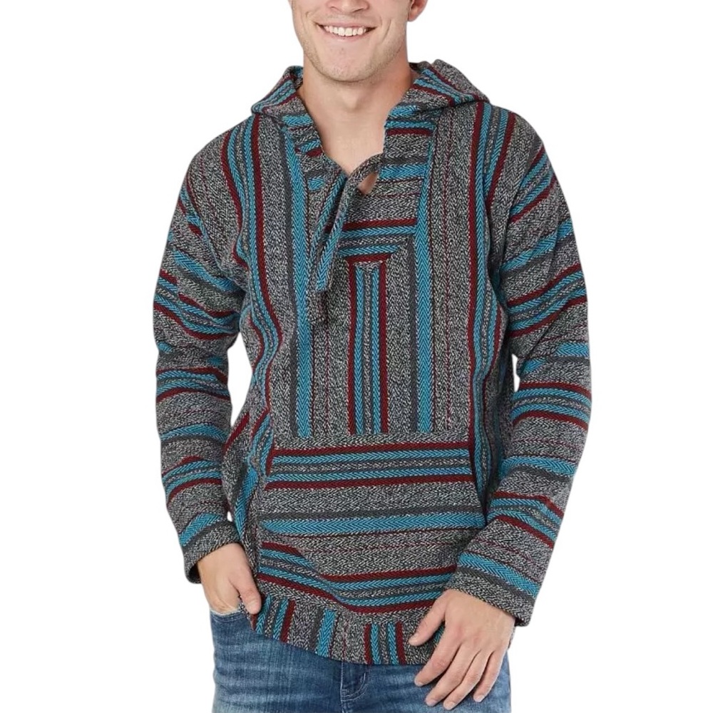 Señor Lopez Numca Perfecta Hooded Striped Sweatshirt Size Medium